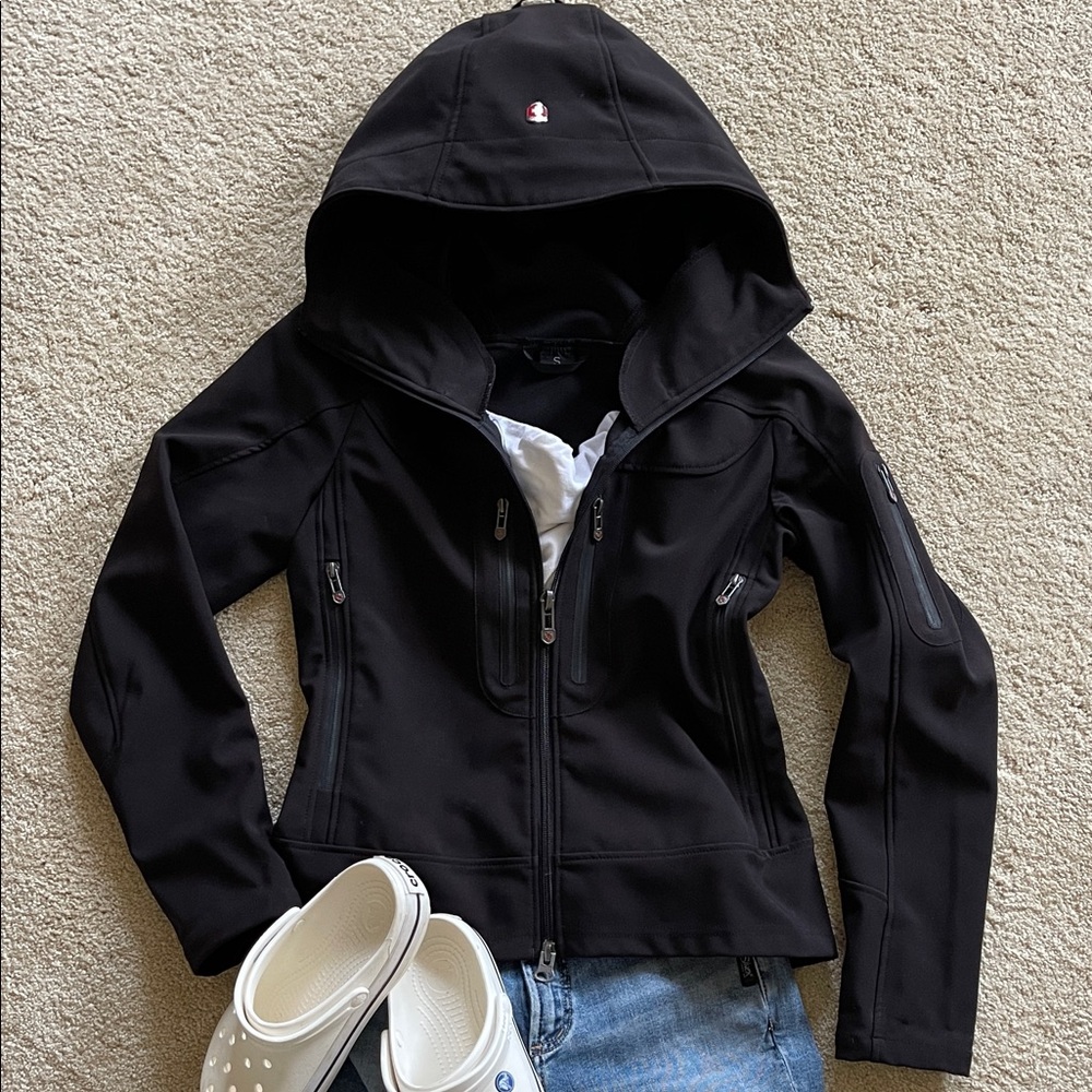 Women's Black Hooded All-Weather Jacket